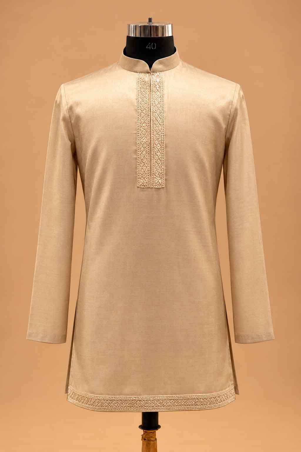 Champagne Gold sherwani for men – product view 3