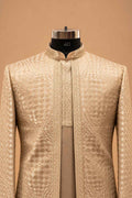 Champagne Gold sherwani for men – product view 5