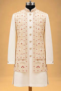 Ivory nehru jacket set for men – product view 2
