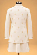 Ivory and Gold nehru jacket set for men – product view 6