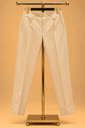 Beige nehru jacket set for men – product view 6