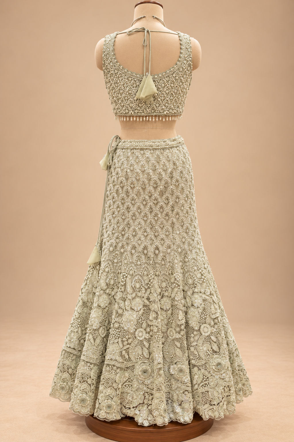 Sage Green lehenga choli for women – product view 6