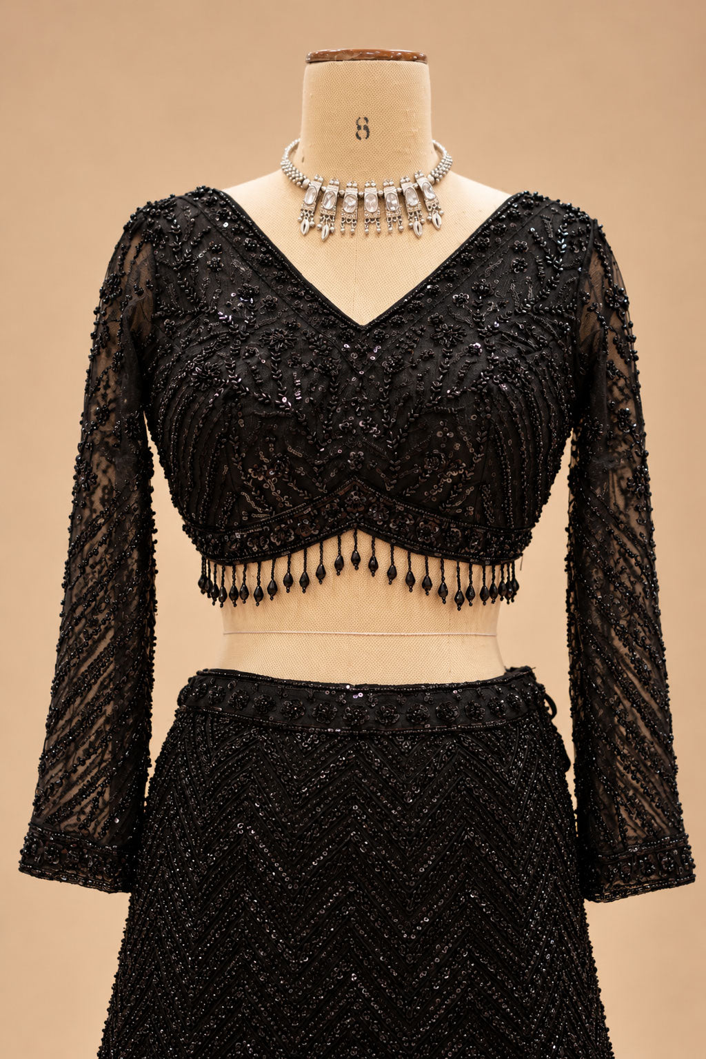 Black lehenga choli for women – product view 3