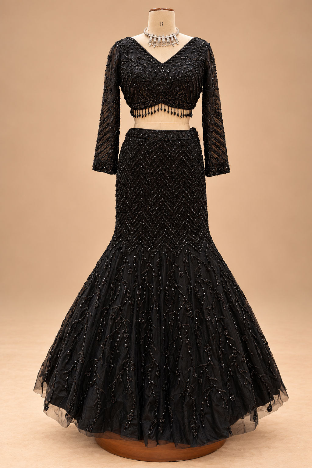 Black lehenga choli for women – product view 4