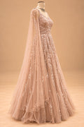 Blush Peach designer gown for women – product view 4
