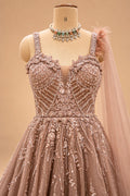 Dusty Rose Pink designer gown for women – product view 2