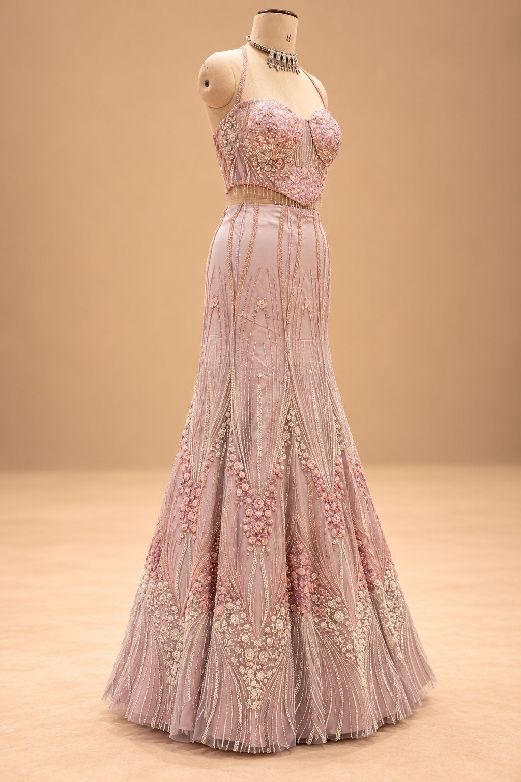 Blush Pink designer gown for women – product view 5