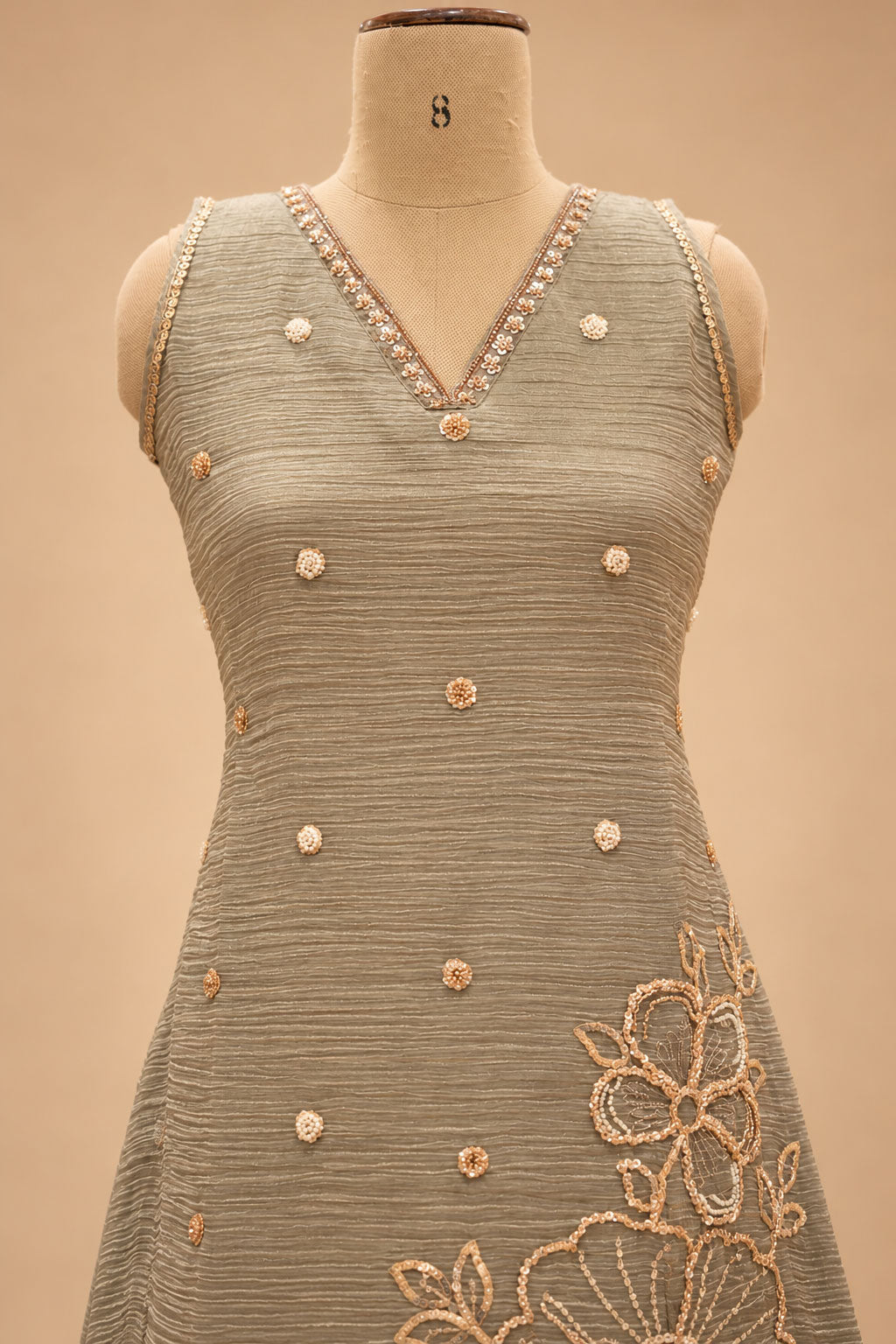 Sage Green kurta palazzo set for women – product view 3
