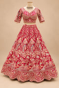 Premium Red Bridal Lehenga with Intricate Gold Embroidery, Royal Heritage Motifs and Embellished Dupatta