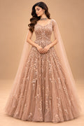 Blush Peach designer gown for women – product view 1