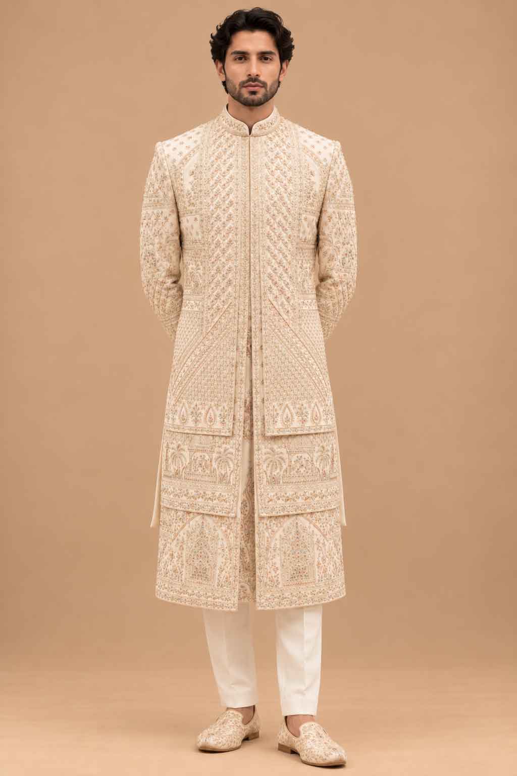 Royal Ivory sherwani for men – product view 1