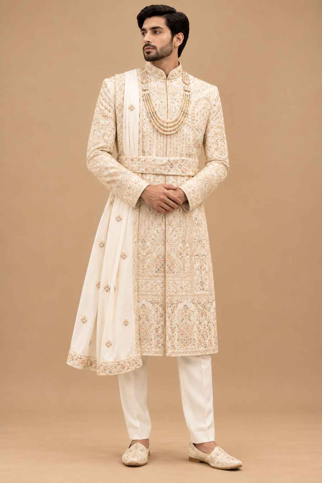 Royal Ivory sherwani for men – product view 1