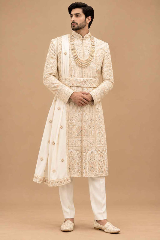 Royal Ivory sherwani for men – product view 1
