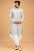 Light Ivory Paisley Sherwani with Dhoti for Men – product image 1