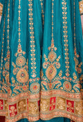 Teal Green Heavy Embroidered Sharara Suit Set with Dupatta – Bridal & Festive Indian Wear for Women