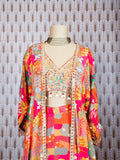 Multicolor Printed Cape Lehenga Set for Women – Vibrant Festive & Mehndi Wear