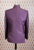 Elegant Purple Men's Formal Suit with Embroidered Jacket & Matching Inner | Stylish Party & Wedding Wear