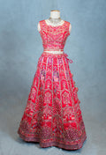 Elegant Red Embroidered Indian Lehenga Choli with Dupatta – Bridal & Festive Wear
