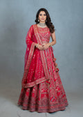 Elegant Red Embroidered Indian Lehenga Choli with Dupatta – Bridal & Festive Wear