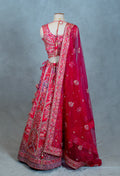Elegant Red Embroidered Indian Lehenga Choli with Dupatta – Bridal & Festive Wear