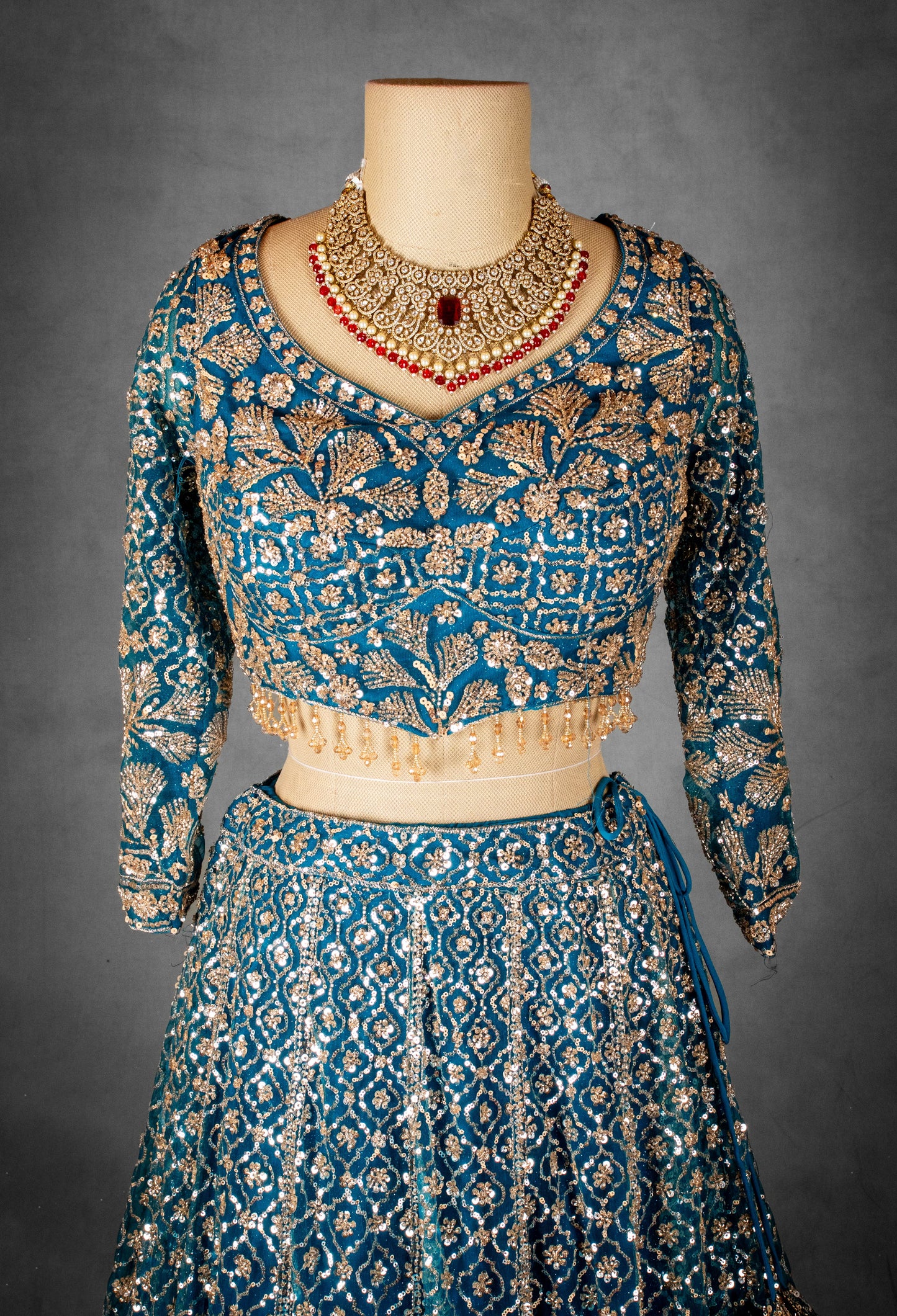 Elegant Navy Blue Embroidered Lehenga Choli with Dupatta – Designer Indian Ethnic Wear