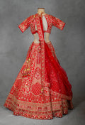 Traditional Red Bridal Lehenga Set with Heavy Zari, Dori & Sequin Embroidery – Wedding Couture
