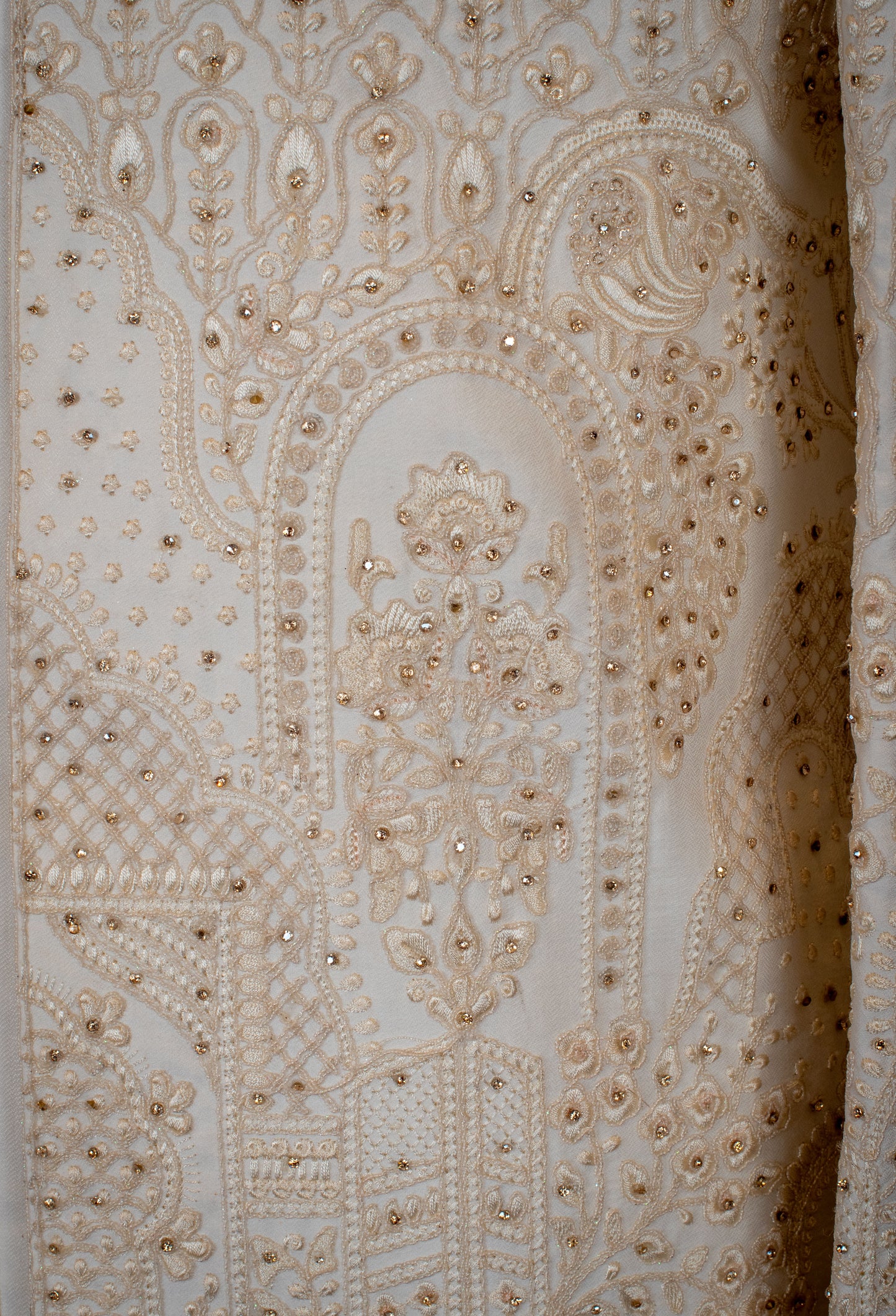 Royal Ivory & Gold Hand-Embroidered Sherwani for Men | Groom’s Wedding & Reception Wear