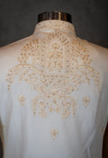 Royal Ivory & Gold Hand-Embroidered Sherwani for Men | Groom’s Wedding & Reception Wear