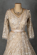 Champagne Gold Embellished Bridal Lehenga