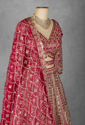 Crimson Red Embroidered Bridal Lehenga