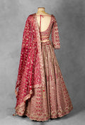 Crimson Red Embroidered Bridal Lehenga