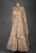 Champagne Gold | Champagne gold sequin embroidered lehenga with full-sleeve blouse – product image 1 | 1