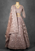 Dusty Rose Embroidered Bridal Lehenga