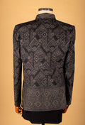 Black Embroidered Sherwani with Metallic Detailing