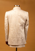 Ivory Textured Embroidered Sherwani