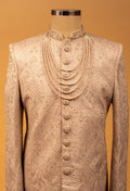 Champagne Gold Hand-Embroidered Sherwani