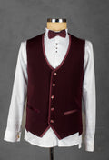 Maroon Embroidered Tuxedo Suit for Men – Luxury Wedding & Reception Wear