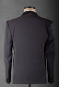 Black Designer Tuxedo Suit for Men – Embroidered Lapel Party & Reception Wear