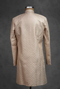 Beige Brocade Kurta for Men