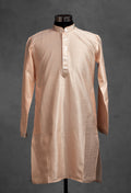 Peach Silk Kurta for Men