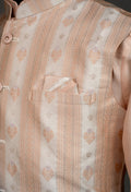 Peach Silk Kurta for Men