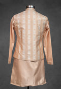 Peach Silk Kurta for Men