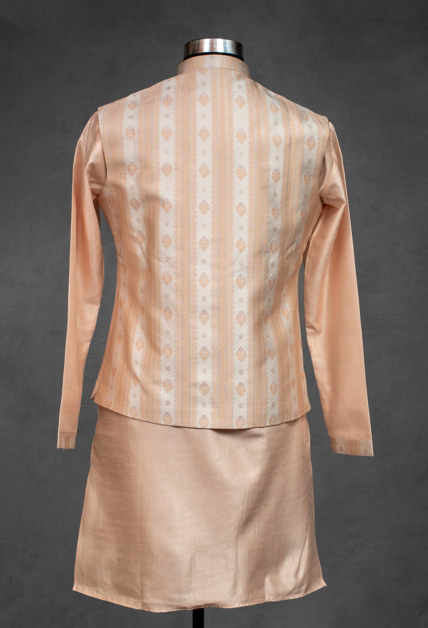 Peach Silk Kurta for Men