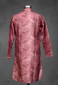 Dusty Rose Printed Silk Kurta for Men