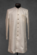 Cream Silk Kurta for Men