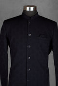 Black Textured Kurta for Men