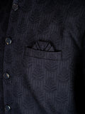 Black Textured Kurta for Men