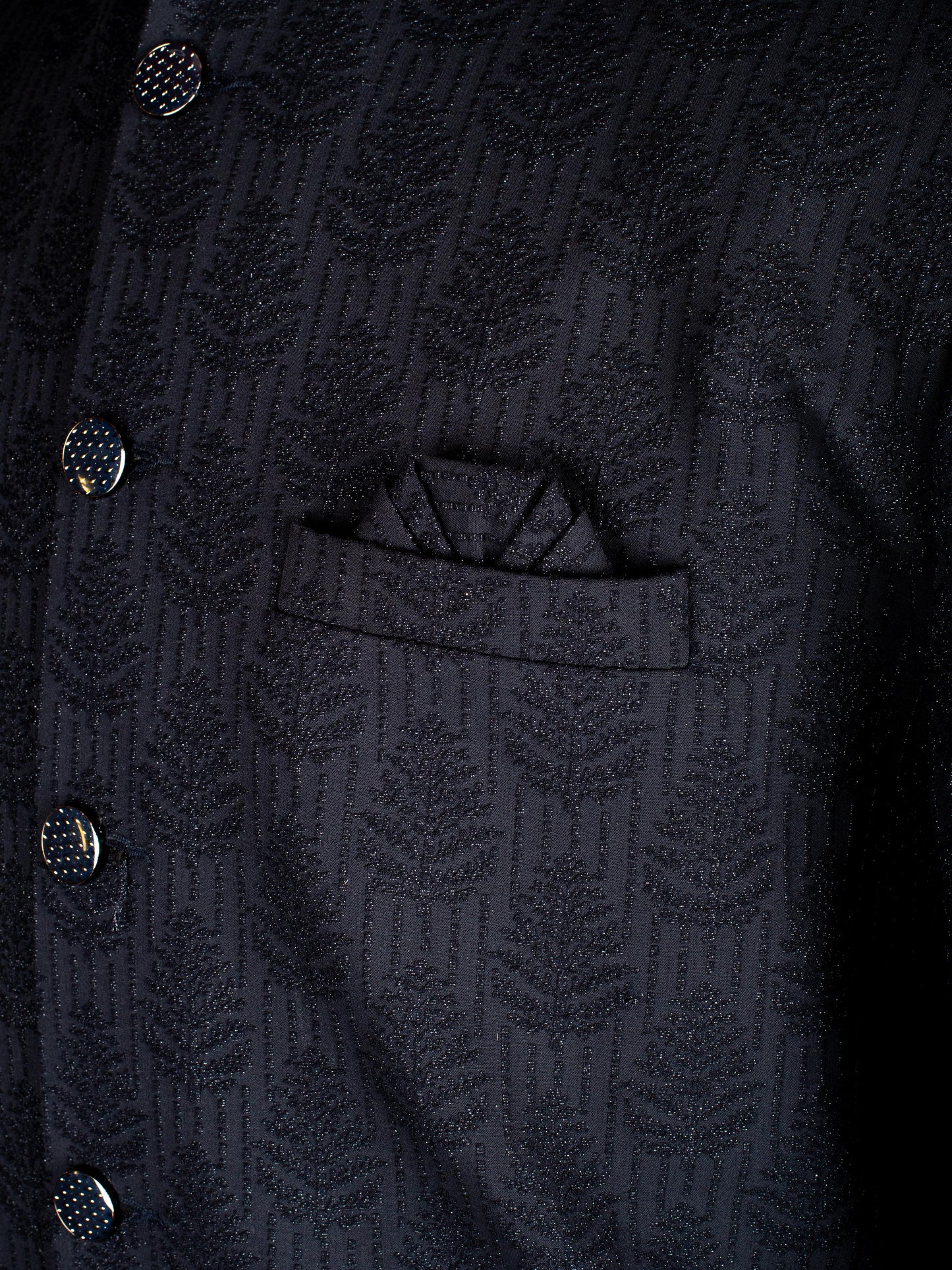 Black Textured Kurta for Men