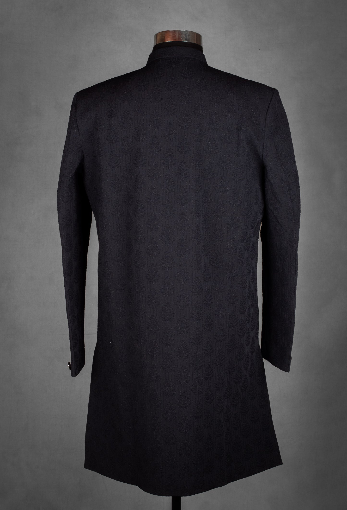 Black Textured Kurta for Men