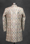 Pastel Multi-Tone Jacquard Sherwani for Men